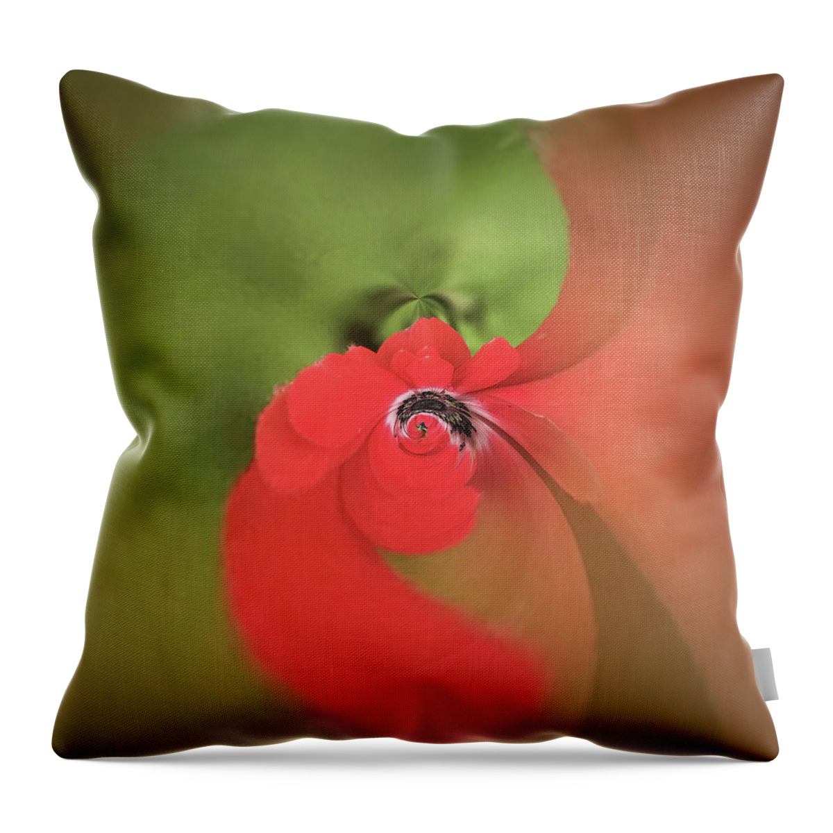 Flower Throw Pillow featuring the photograph Red anemone by Usha Peddamatham