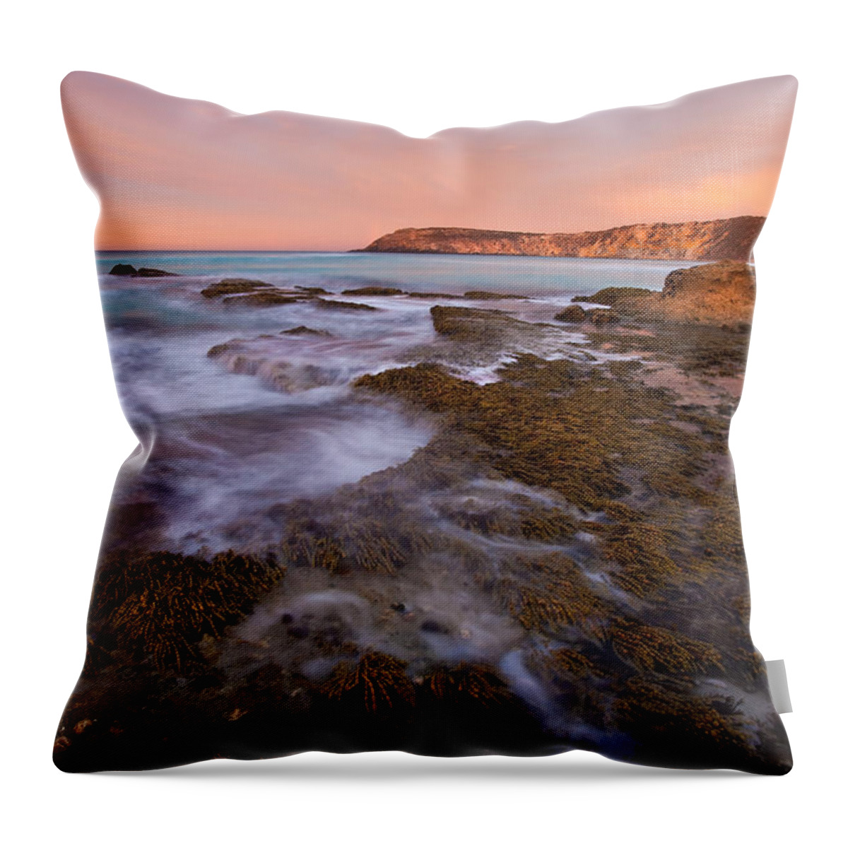 Sunrise Throw Pillow featuring the photograph Red Dawning by Michael Dawson