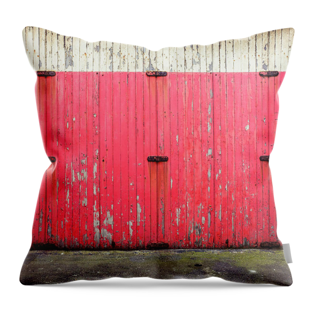Urban Throw Pillow featuring the photograph Red Door by Nick Barkworth