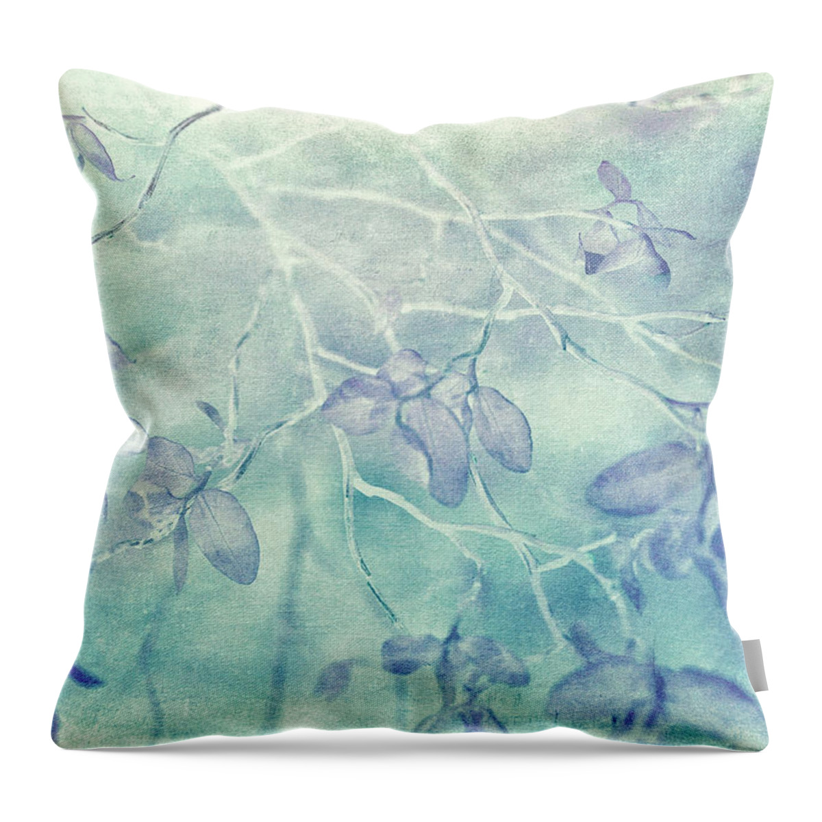 Connie Handscomb Throw Pillow featuring the photograph Red Huckleberry Blues by Connie Handscomb