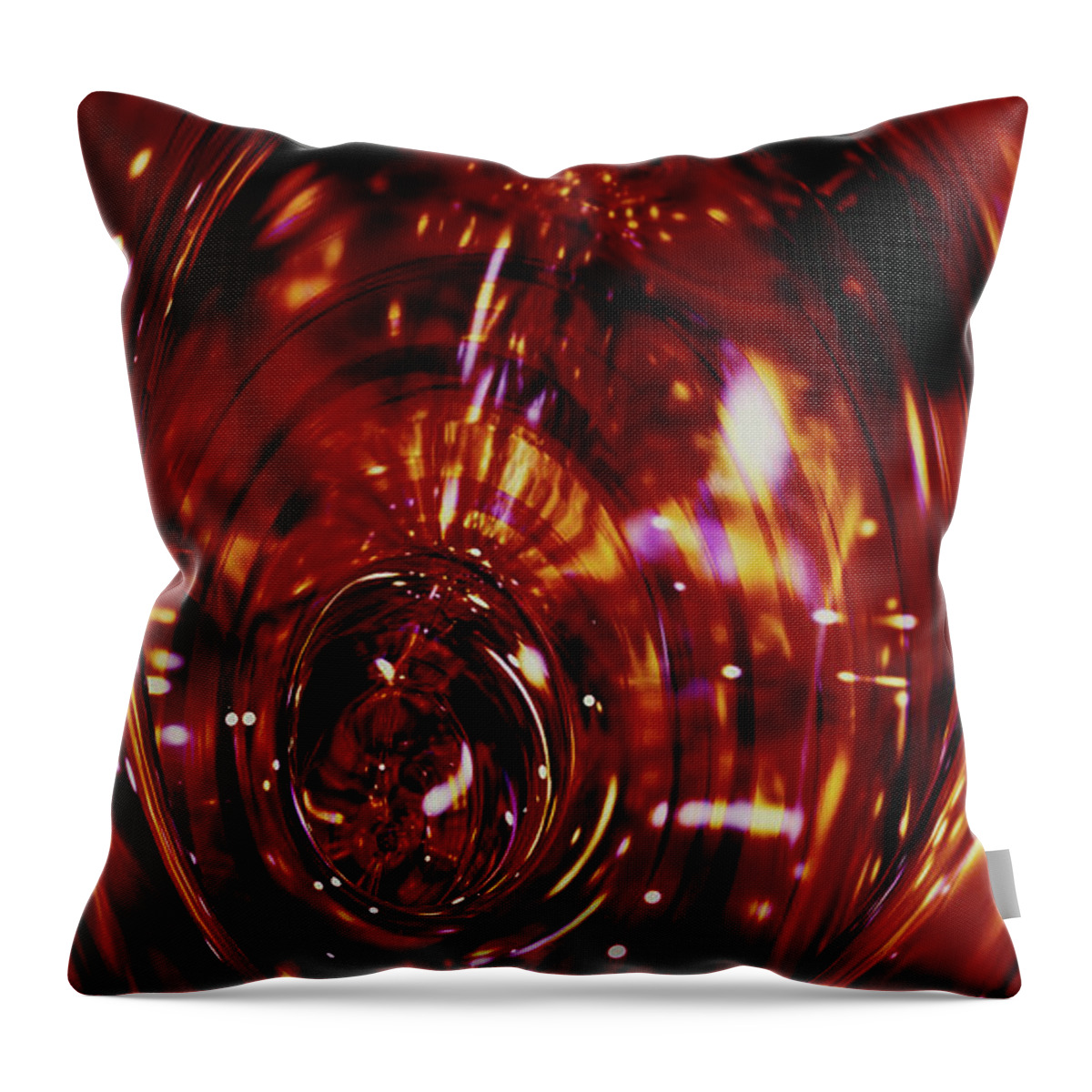 Red Throw Pillow featuring the digital art Red Inside by Matthew Lindley