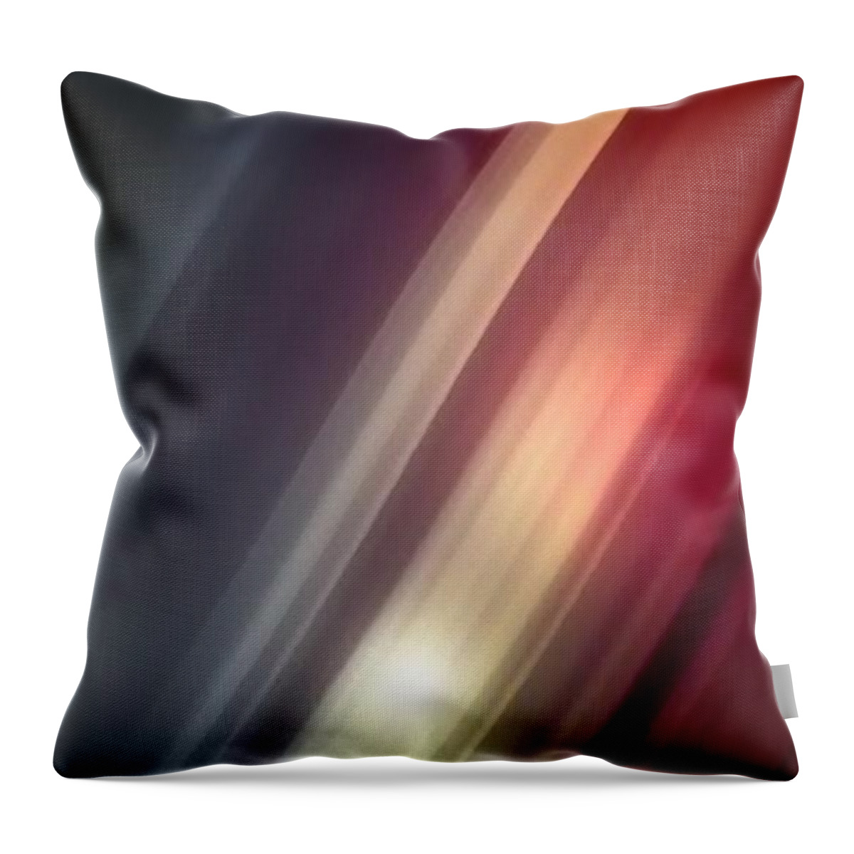 Red Throw Pillow featuring the painting Red Lights by Archangelus Gallery