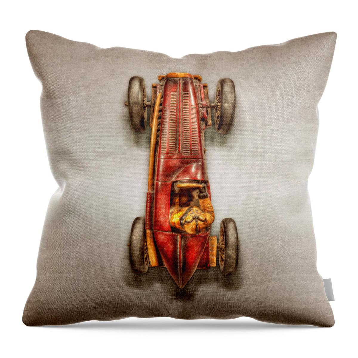 Antique Throw Pillow featuring the photograph Red Racer Top by YoPedro