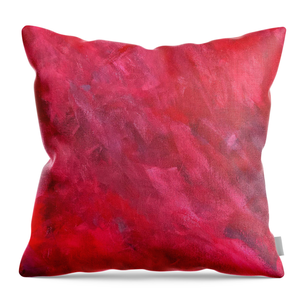 Mark C. Jackson Throw Pillow featuring the painting RED - Retired Experimenting Daily by Mark C Jackson