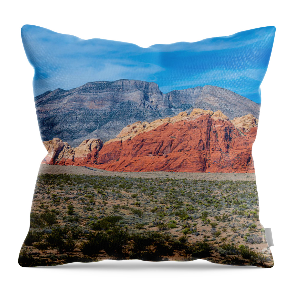 Red Rock Canyon Throw Pillow featuring the photograph Red Rock Canyon by Anthony Sacco