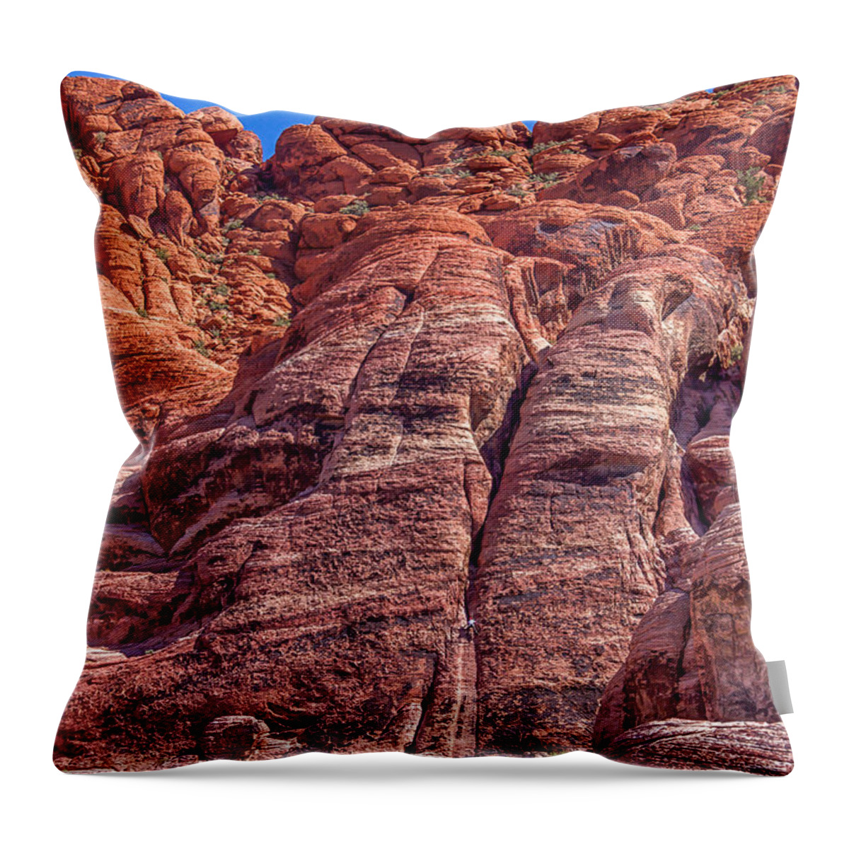  Throw Pillow featuring the photograph Red Rock Canyon National Conservation Area by Michael W Rogers