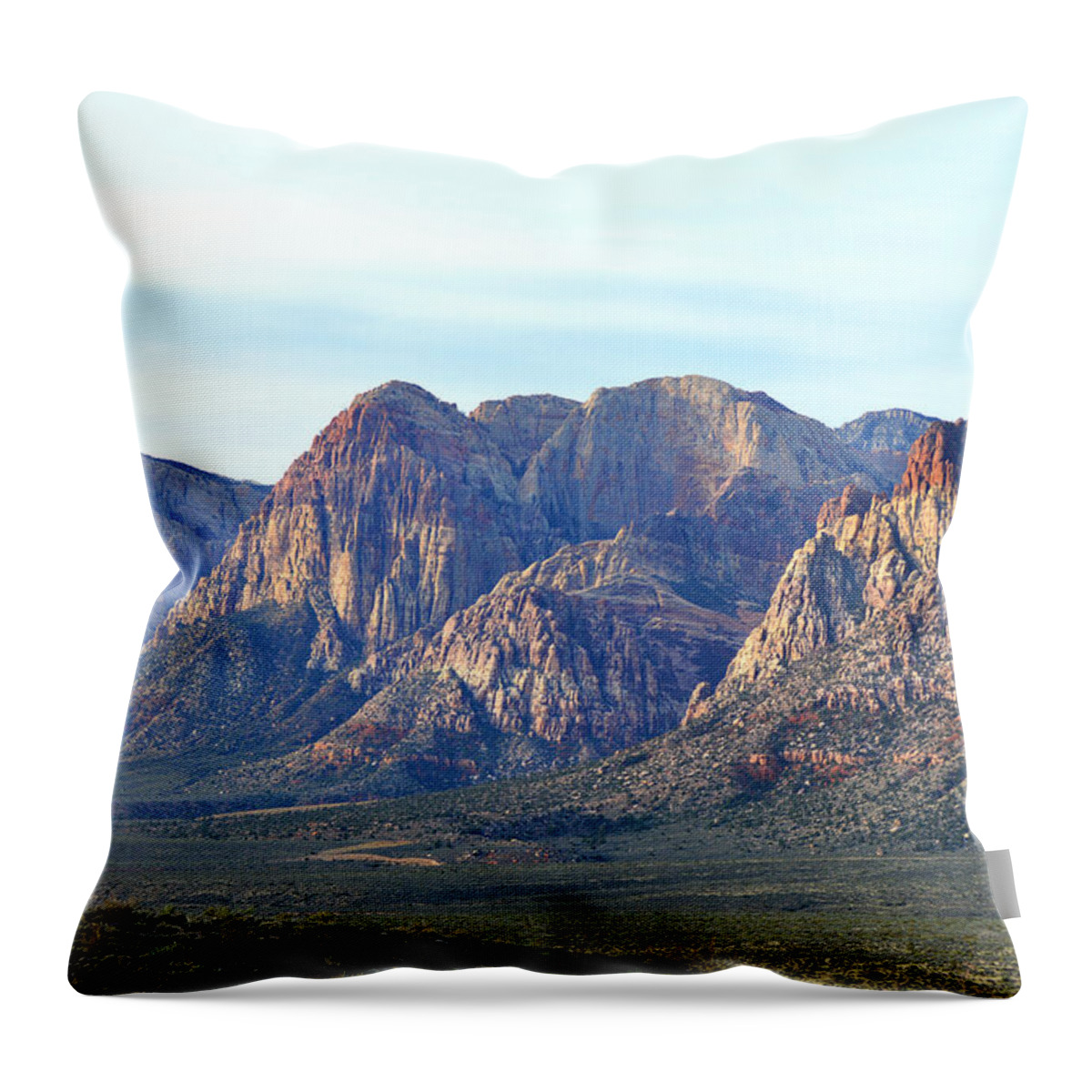 Red Rock Canyon Throw Pillow featuring the photograph Red Rock Canyon - Scale by Glenn McCarthy Art and Photography