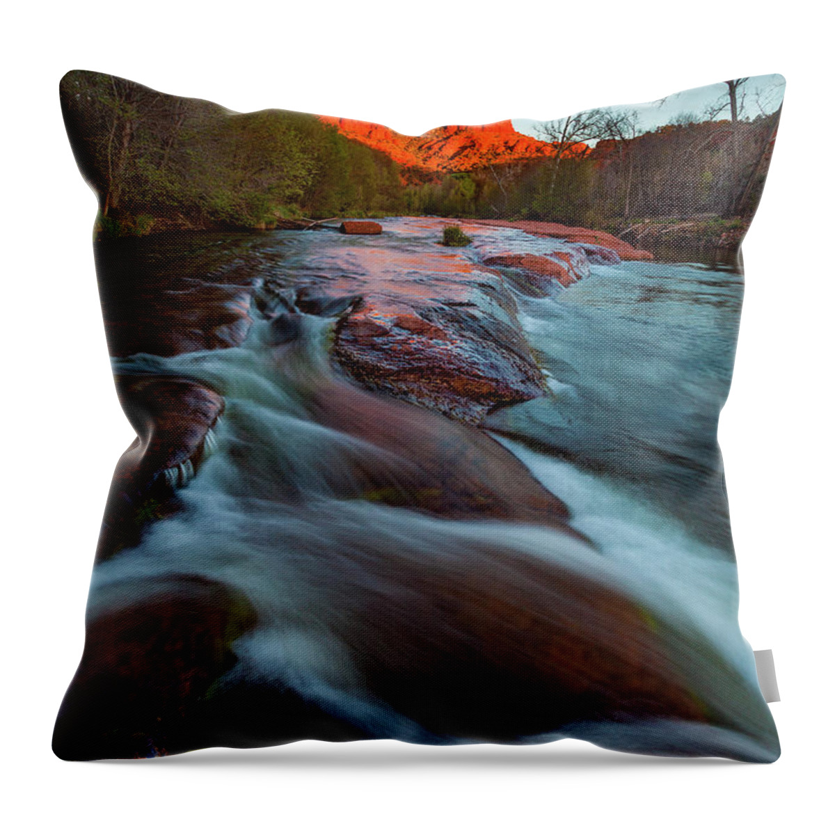 Sedona Throw Pillow featuring the photograph Red Rock Creek by Darren White