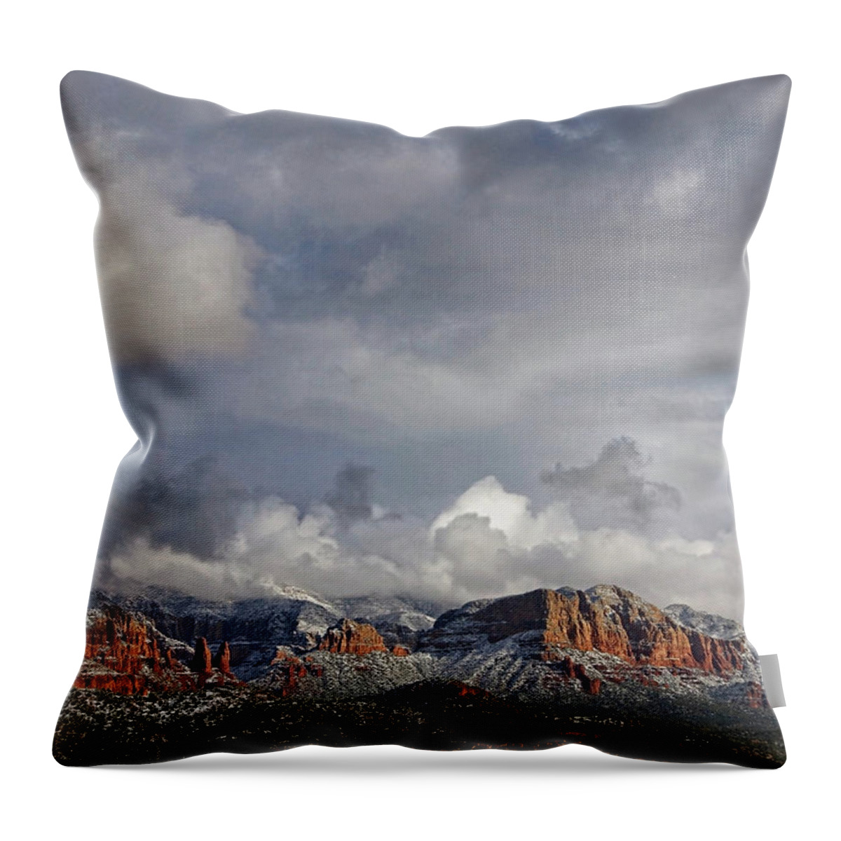 Redrockformations Throw Pillow featuring the photograph Red Rocks of Sedona by Theo