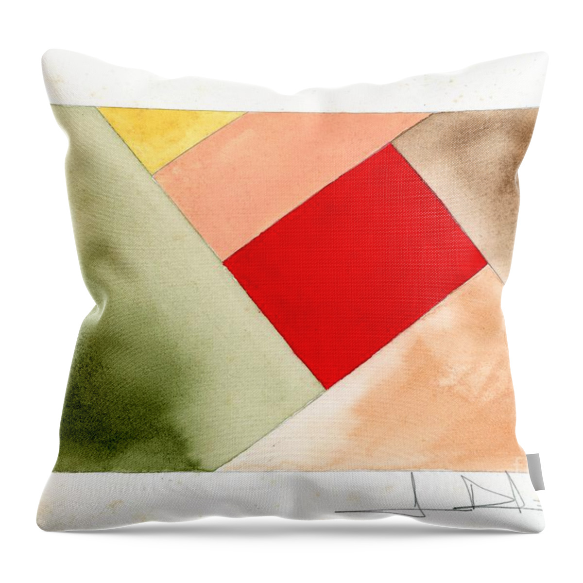 Architecture Throw Pillow featuring the photograph Red Square Tanned by George D Gordon III
