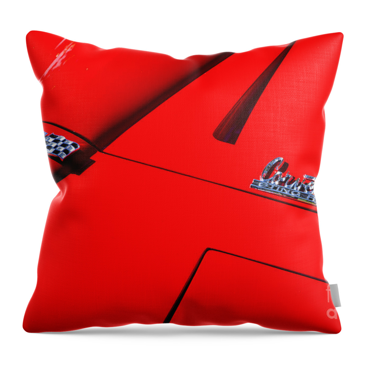 Corvette Throw Pillow featuring the photograph Red Stingray by Dennis Hedberg