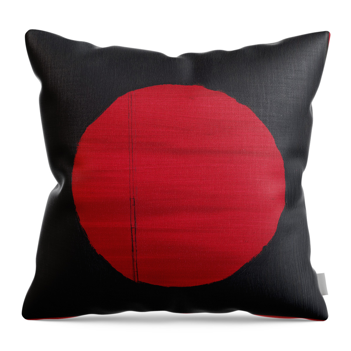 Red Throw Pillow featuring the painting Red Sun by Phil Strang