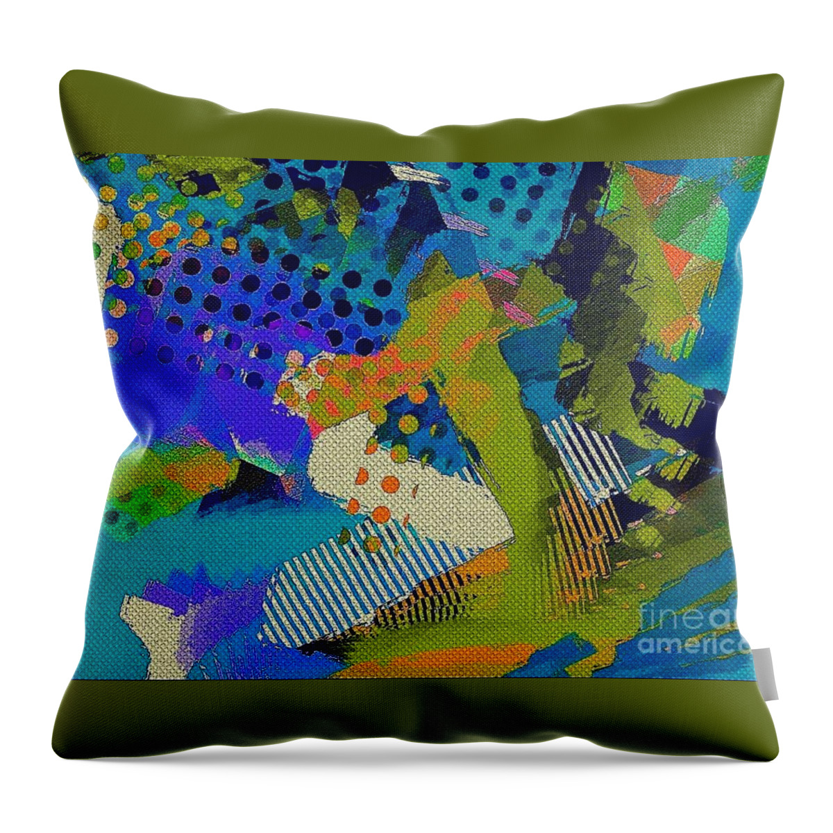 Abstract Throw Pillow featuring the digital art Reef by Cooky Goldblatt