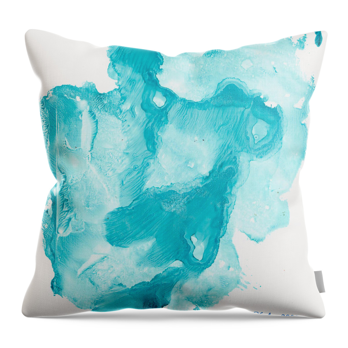 Angel Throw Pillow featuring the painting Reflectiing Angels by Susan Kubes