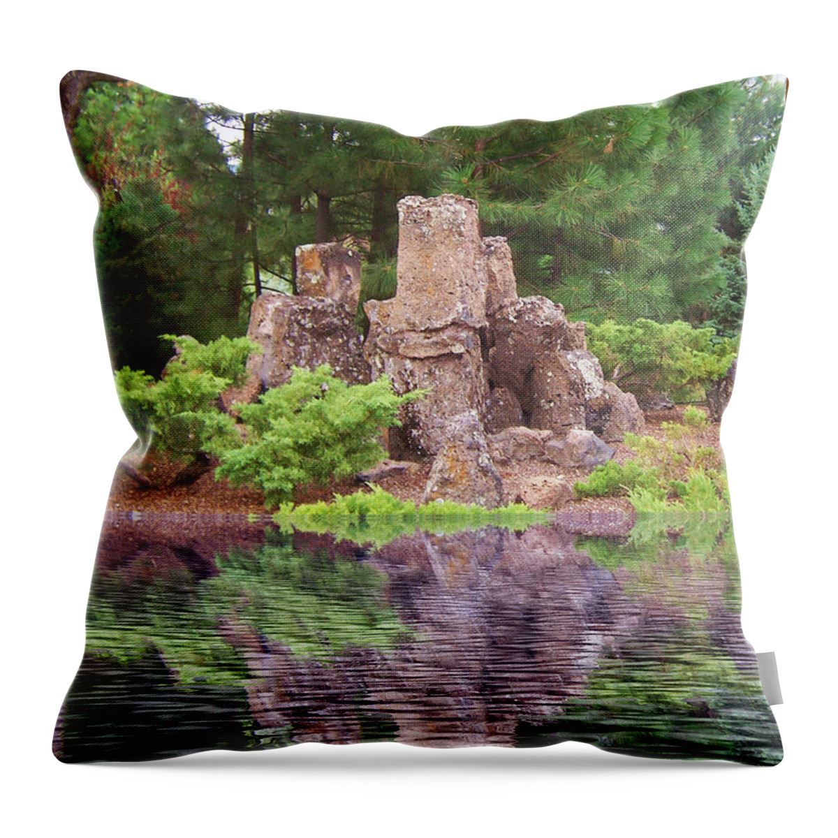 Yreka California Throw Pillow featuring the photograph Reflection by Colleen Cornelius