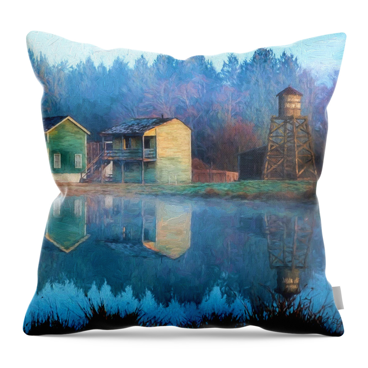 Reflections Of Hope Throw Pillow featuring the painting Reflections Of Hope - Hope Valley Art by Jordan Blackstone