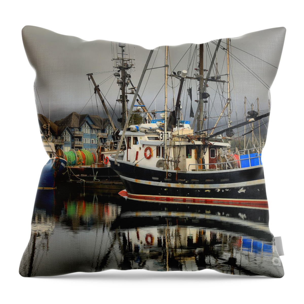 Tactician Throw Pillow featuring the photograph Reflections Of The Tactician by Adam Jewell