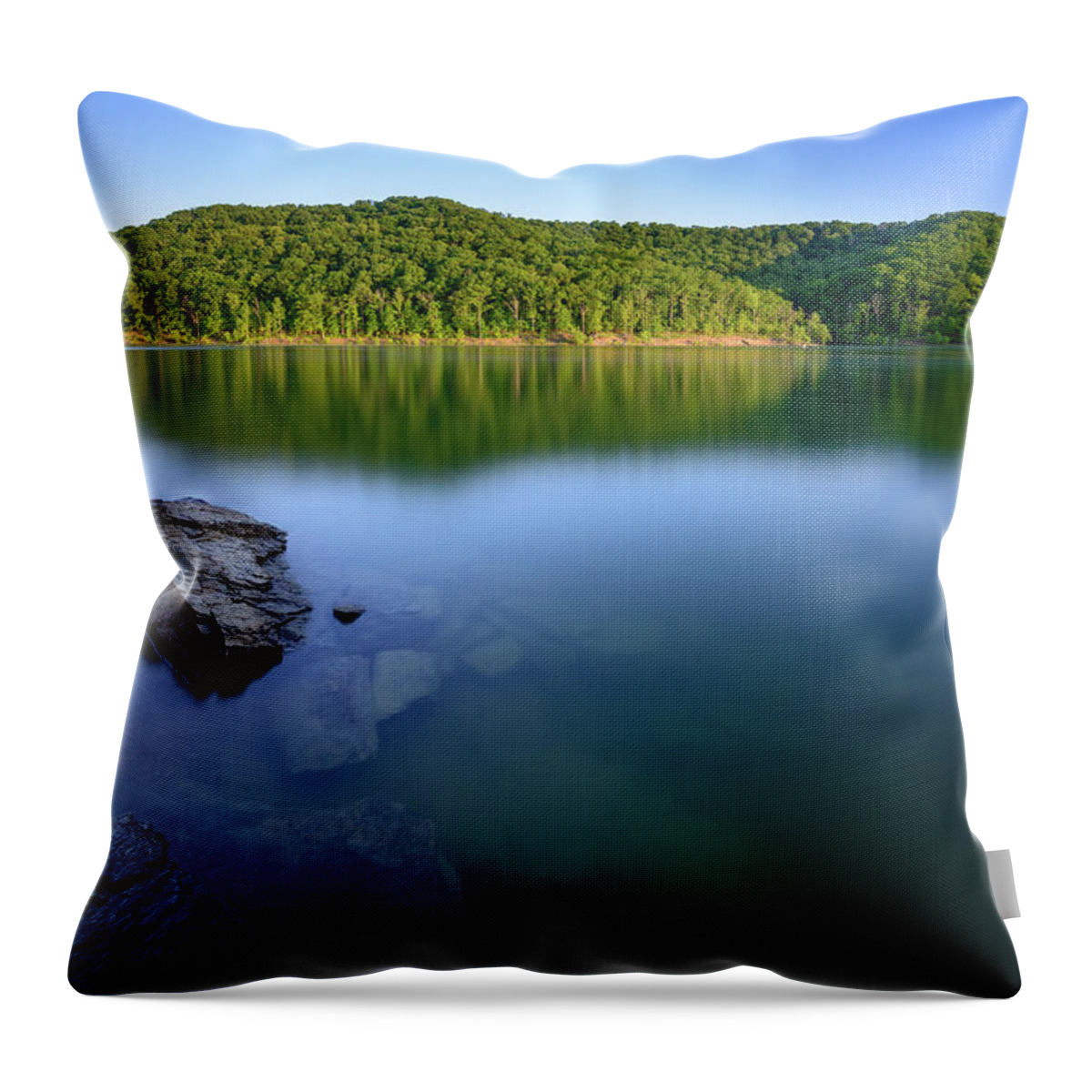 East Throw Pillow featuring the photograph Reflections Of Tranquility by Michael Scott