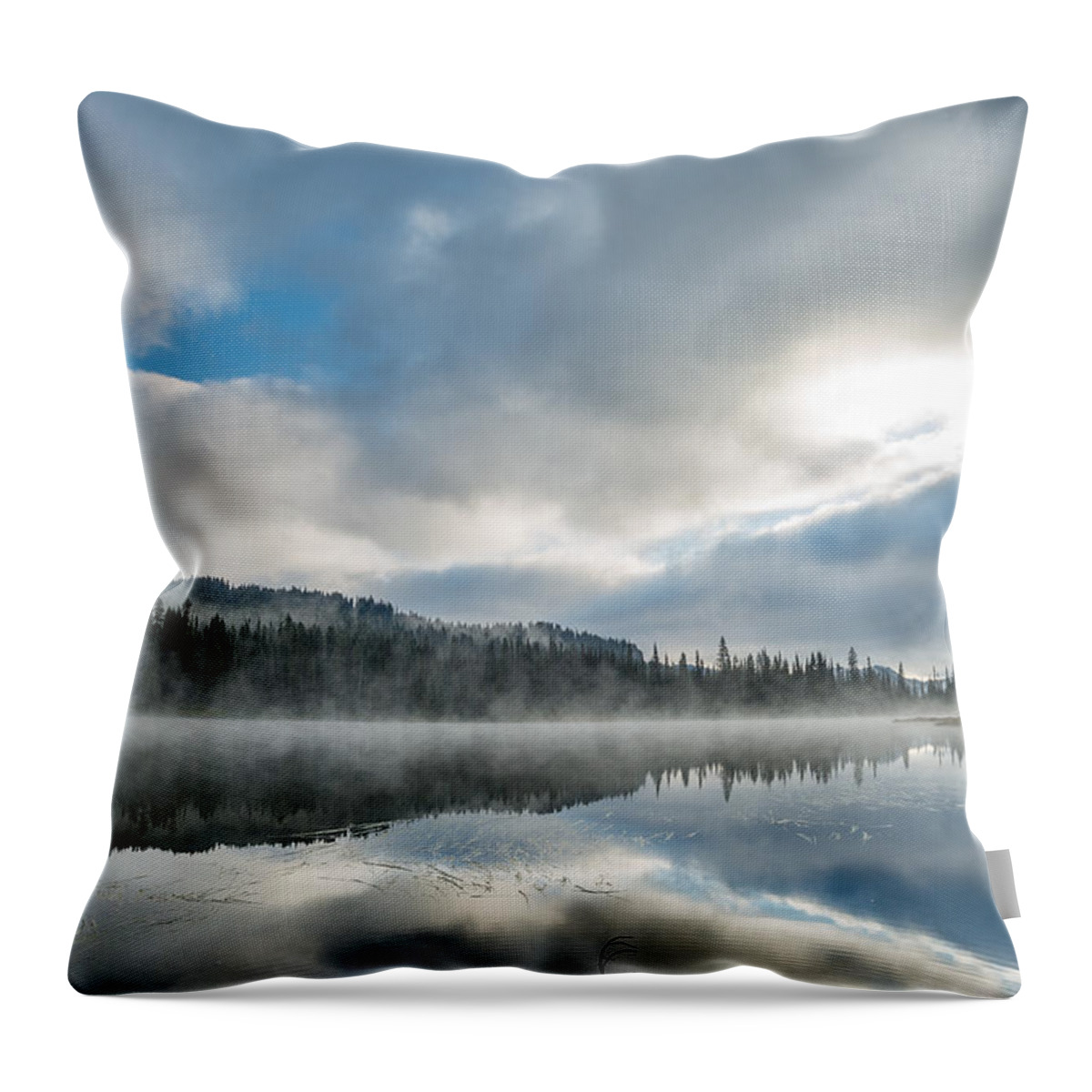 Reflection Lake Throw Pillow featuring the photograph Reflections on Reflection Lake 5 by Greg Nyquist