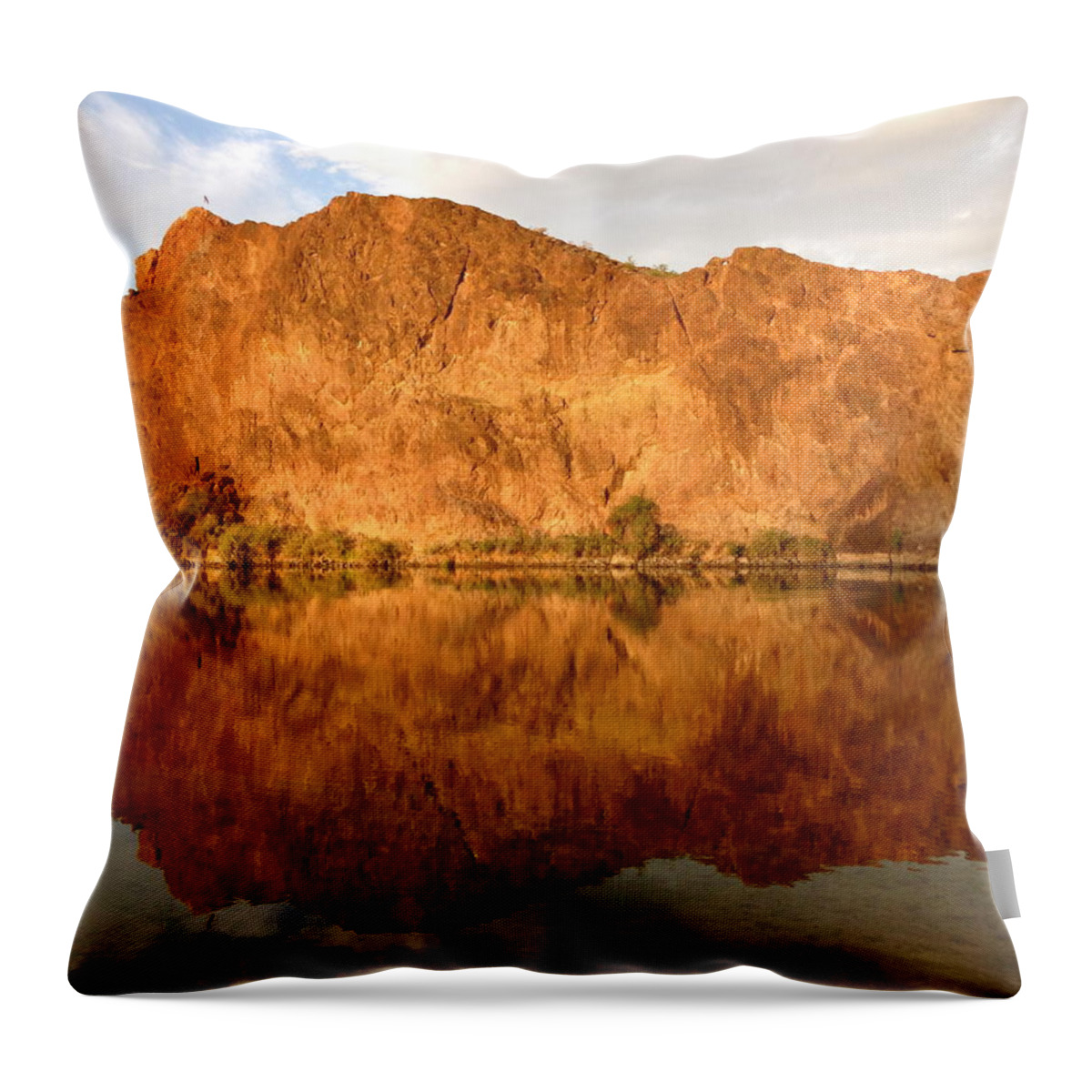 Colorado River Throw Pillow featuring the photograph Reflections on the Colorado by Sam Spreadbury
