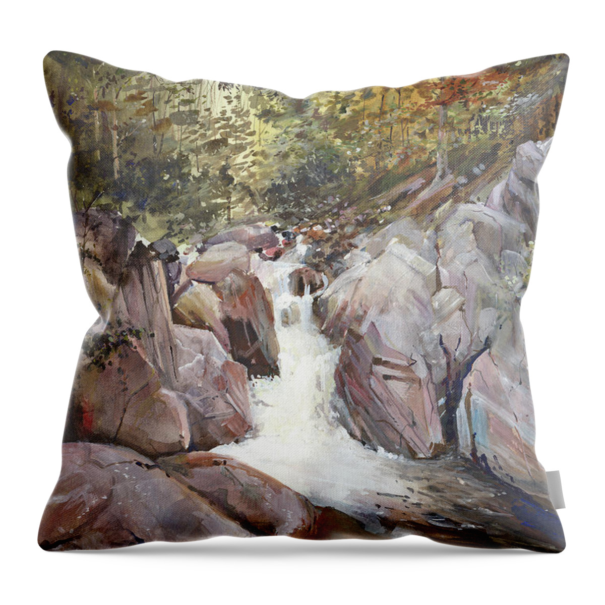 Pool Throw Pillow featuring the painting Reflections by P Anthony Visco