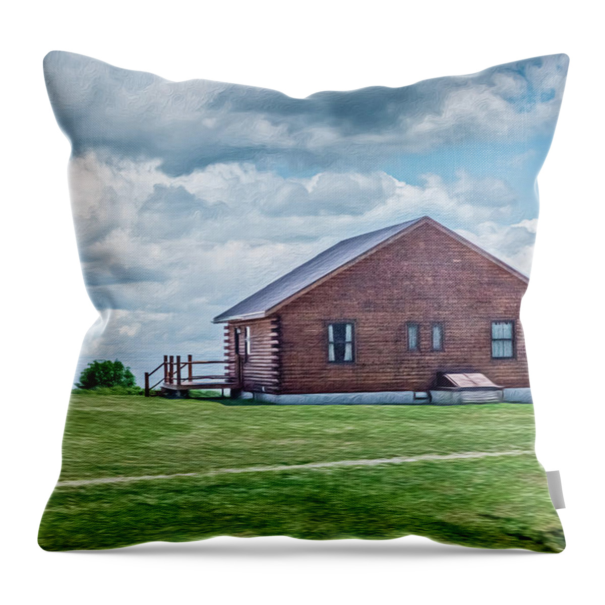 Refuge Throw Pillow featuring the photograph Refuge At The Edge of The World by Elvira Pinkhas