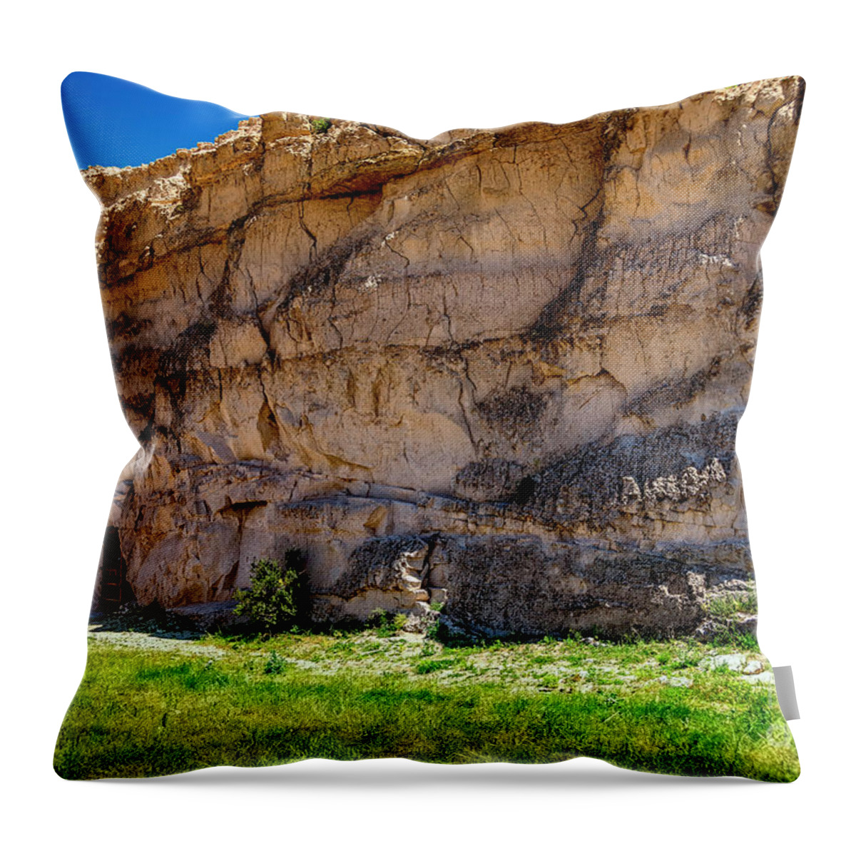 Register Cliff Throw Pillow featuring the photograph Register Cliff by Jon Burch Photography