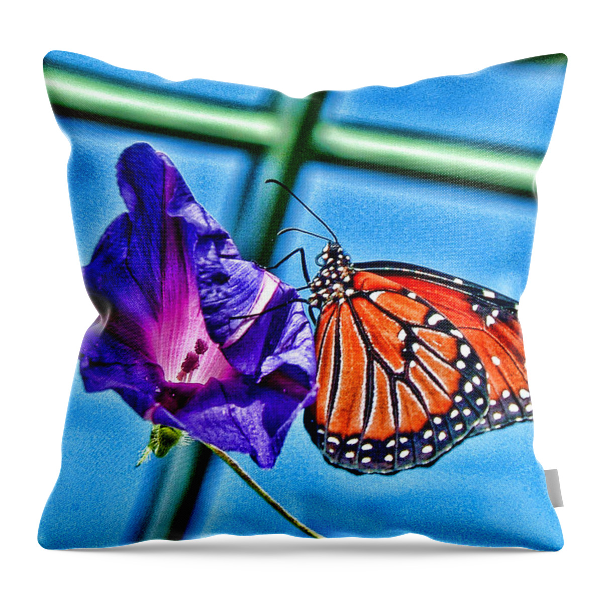 Mackinac Island Throw Pillow featuring the photograph Reigning Monarch by Mark Madere