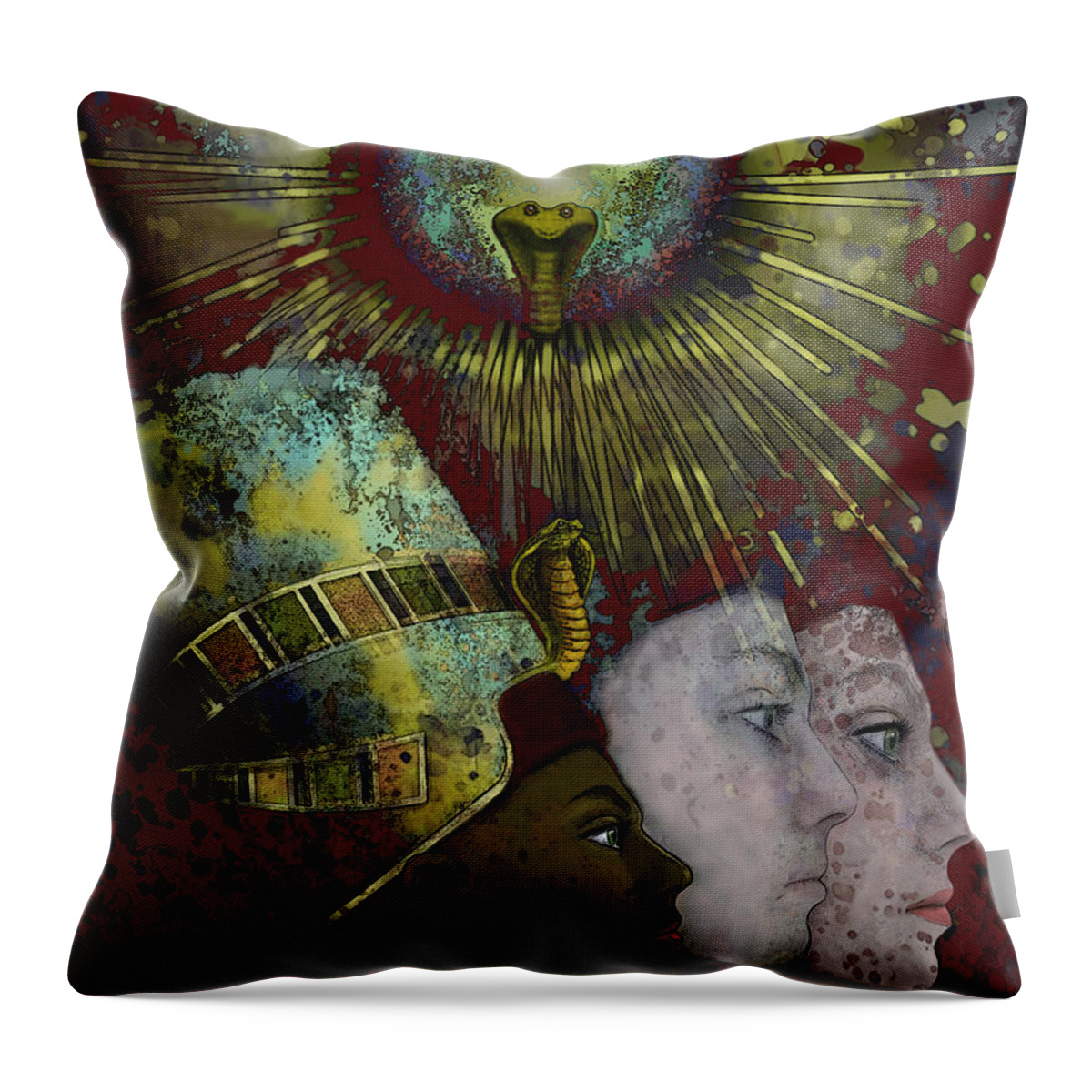 Reincarnate Throw Pillow featuring the digital art Reincarnate by Carol Jacobs
