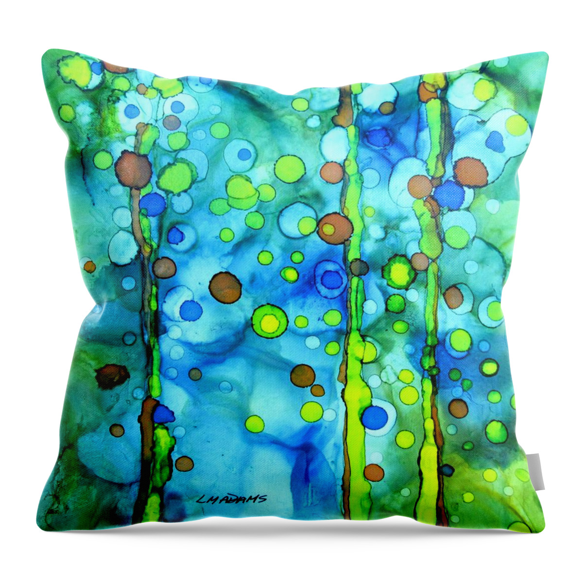 Painting Throw Pillow featuring the painting Rejoice by Louise Adams