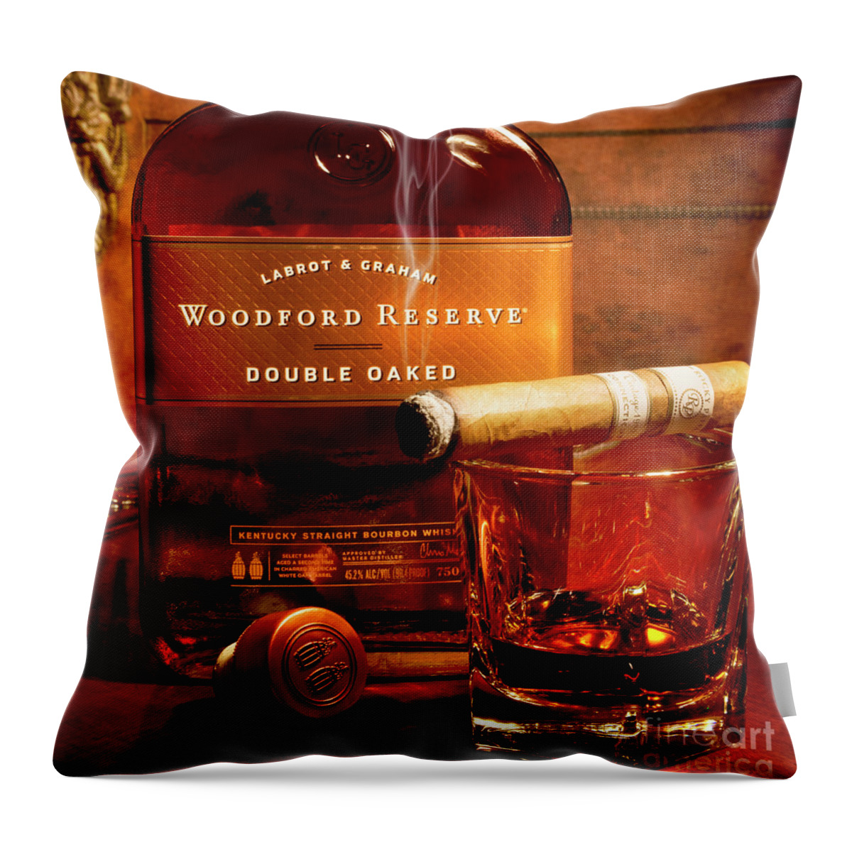 Woodford Reserve Throw Pillow featuring the photograph Relaxing by Jon Neidert