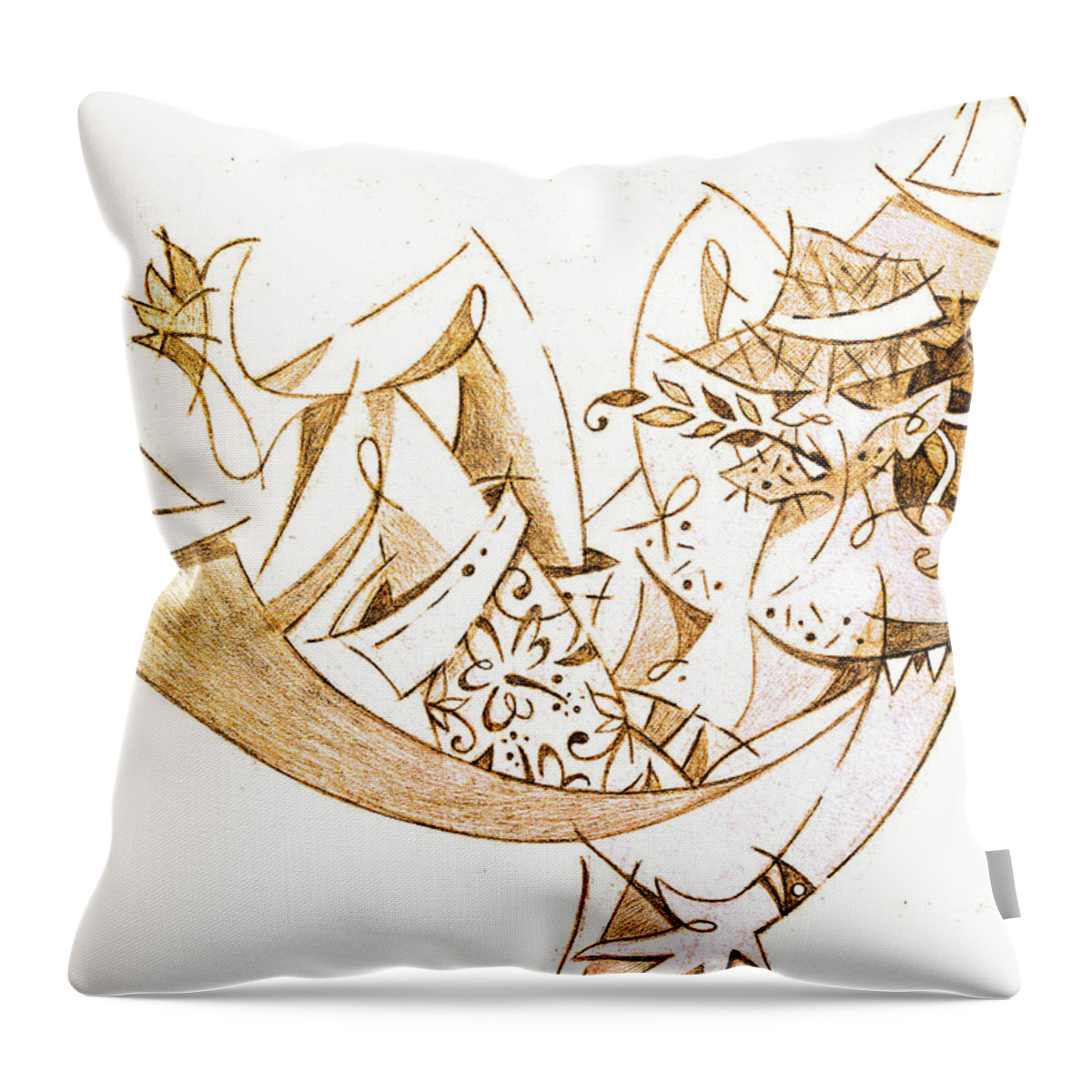 Relax Throw Pillow featuring the drawing Relaxing Summer - Holiday Man Illustration by Arte Venezia