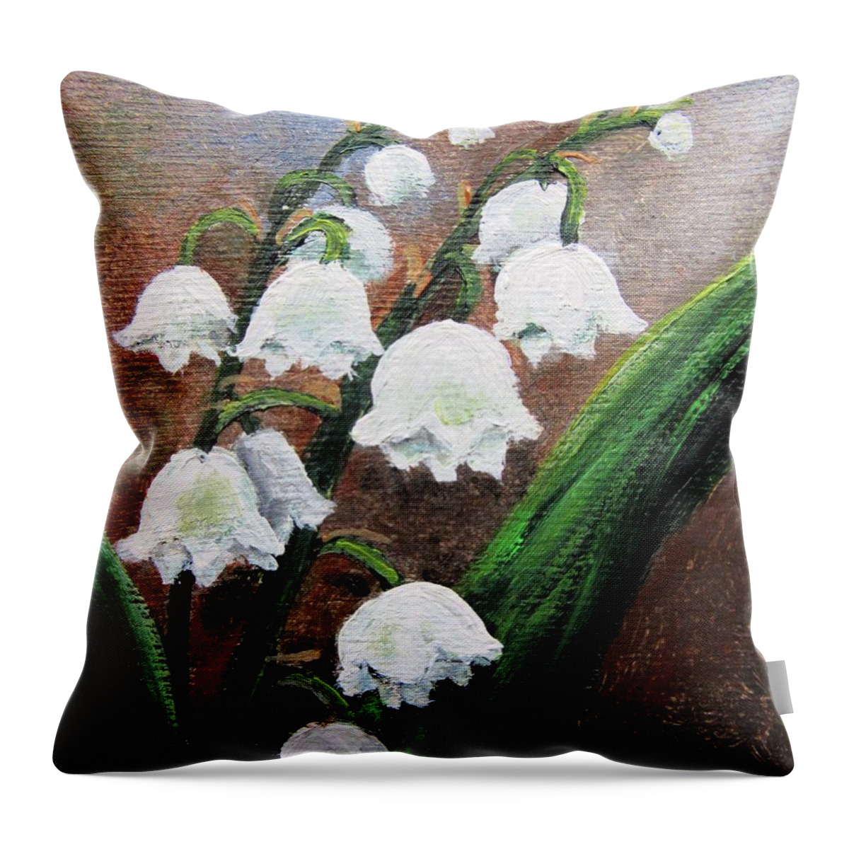  Flower Throw Pillow featuring the painting Remember The Scent by Vesna Martinjak