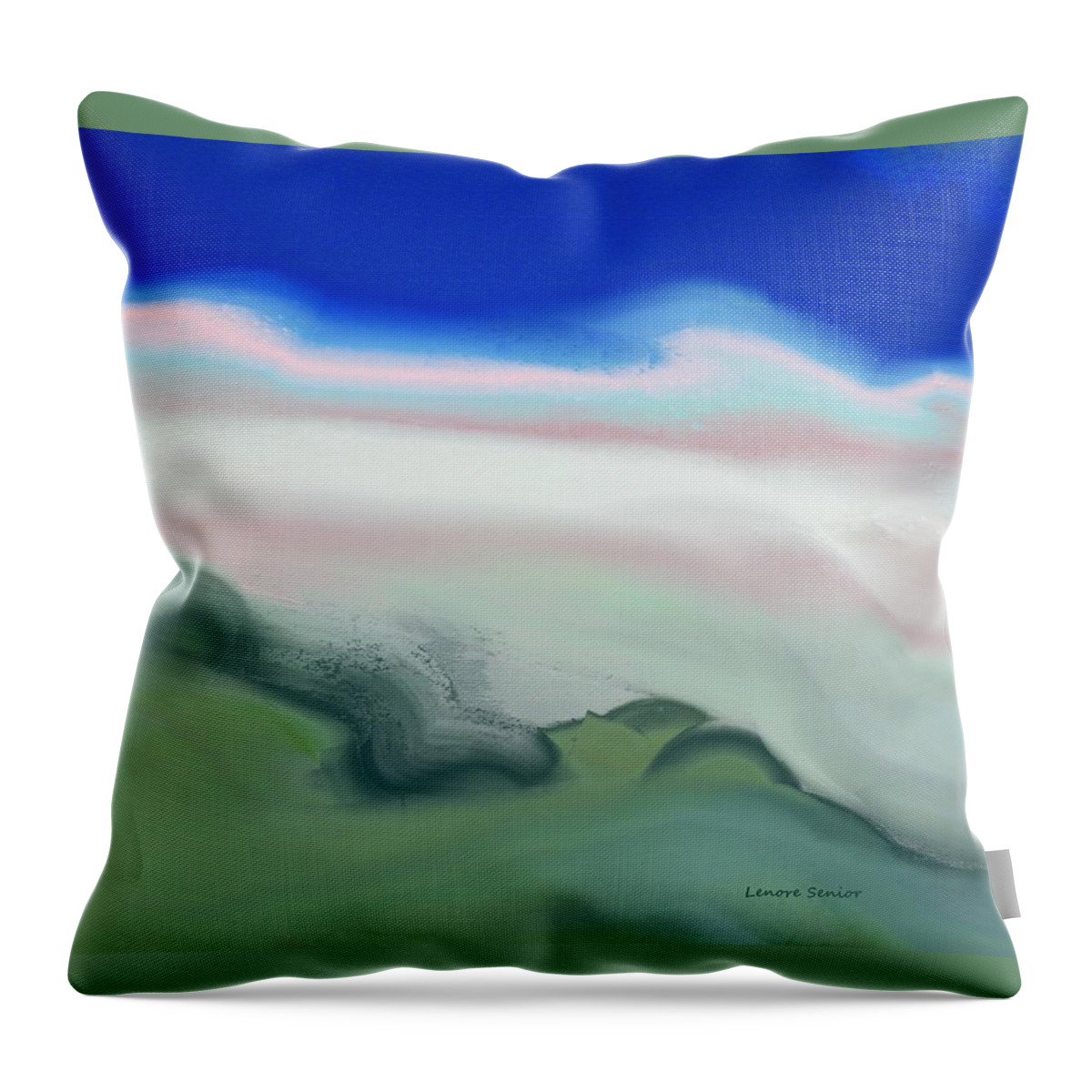 Minimal Throw Pillow featuring the painting Remembering Why I Love You by Lenore Senior