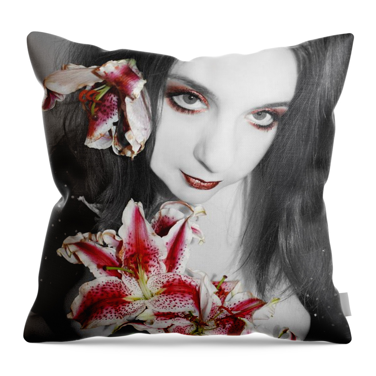 Pink Throw Pillow featuring the photograph Remnants of a deeper purity by Heather King
