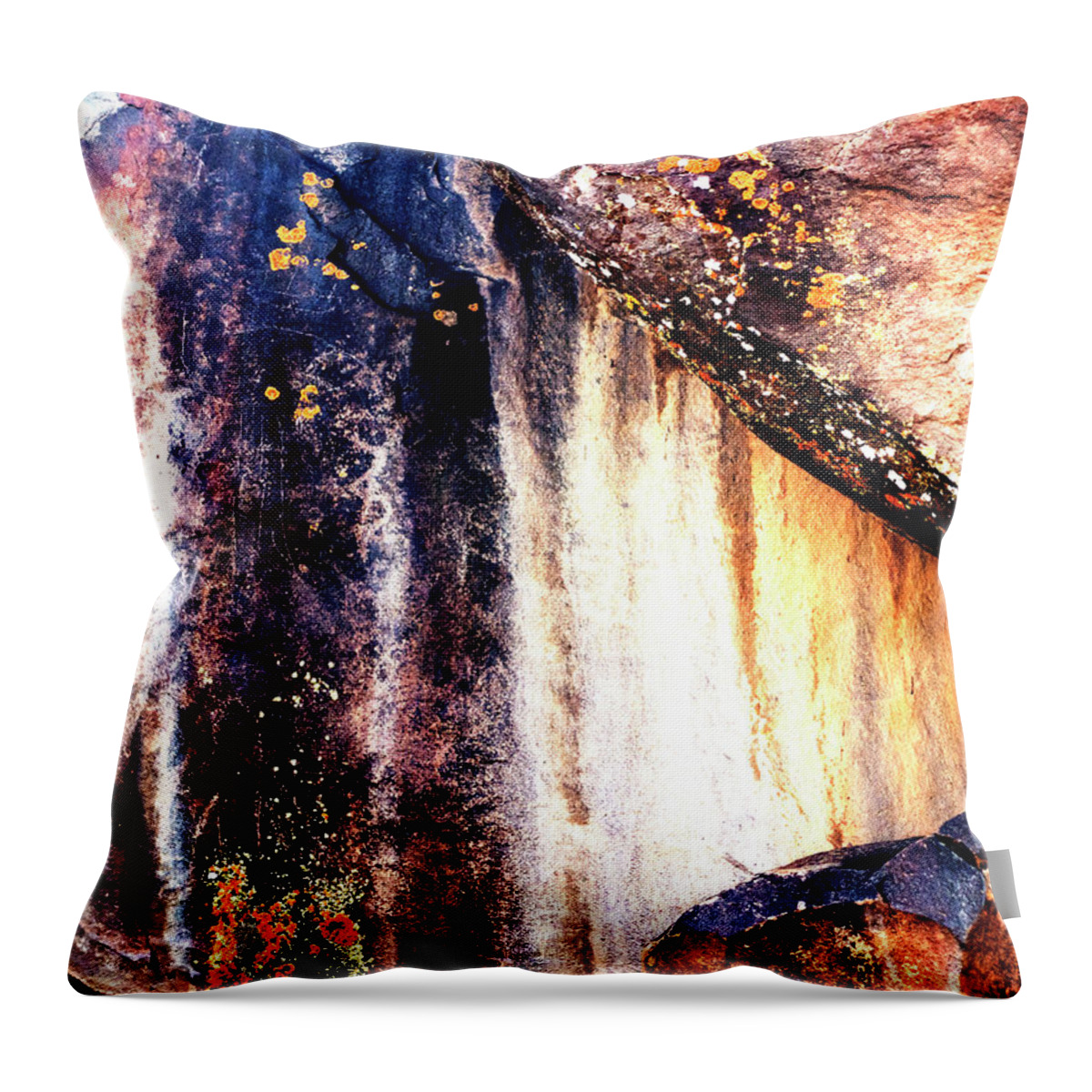 Rockface Throw Pillow featuring the photograph Renegade Canyon 1 by Jessica Levant
