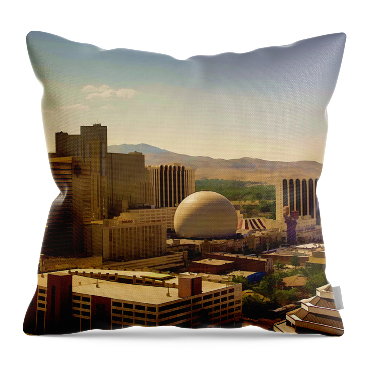 Reno Throw Pillow featuring the photograph Reno by Ricky Barnard