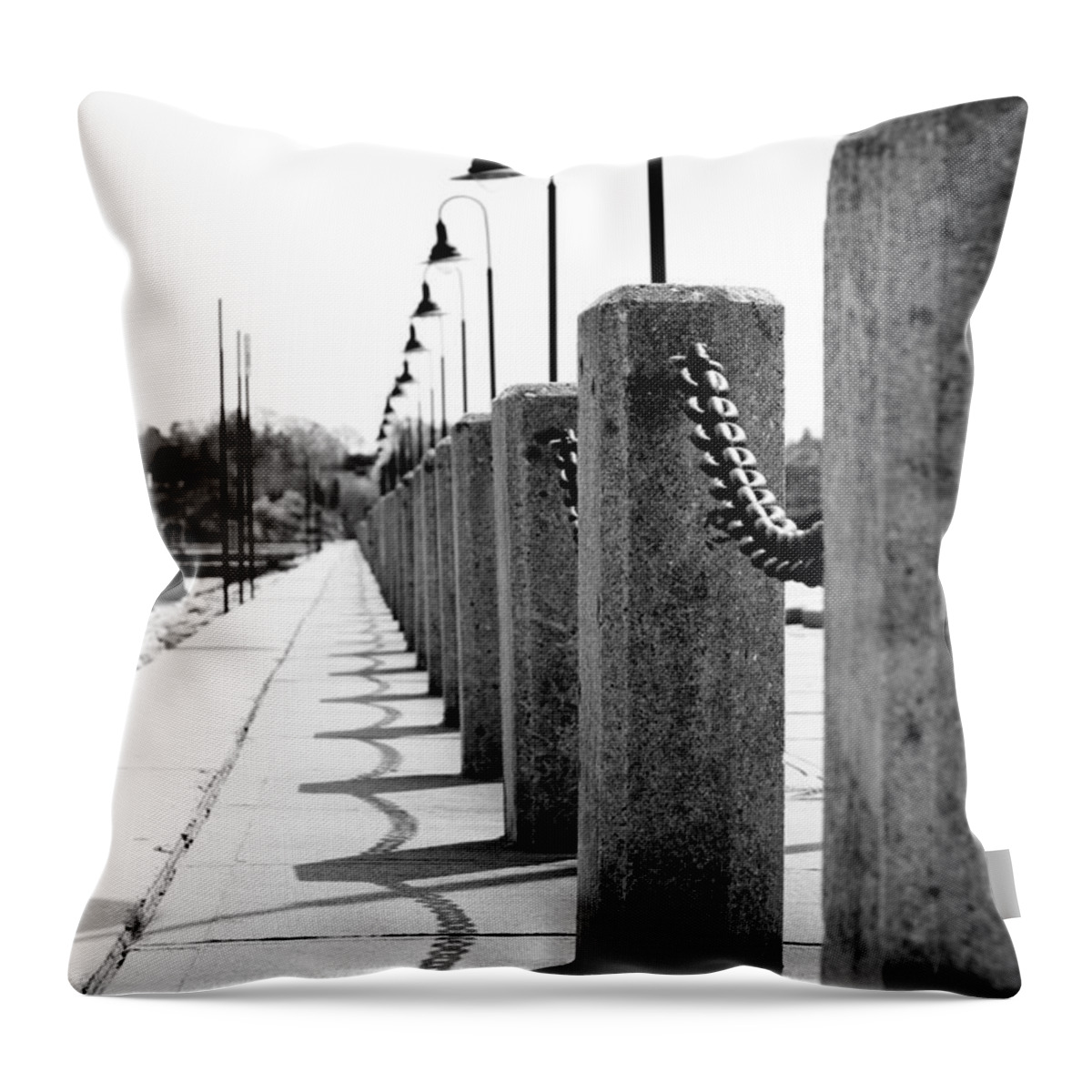 Posts Throw Pillow featuring the photograph Repetition by Greg Fortier