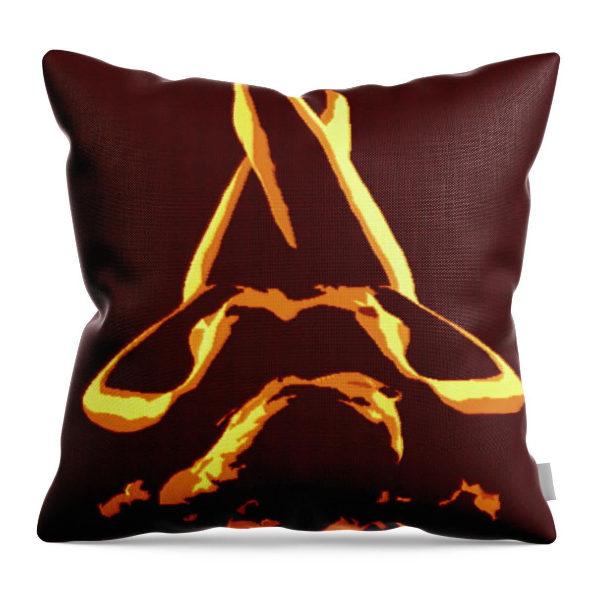 Nude Throw Pillow featuring the mixed media Resting Nude 1 - in Gold by Gina De Gorna