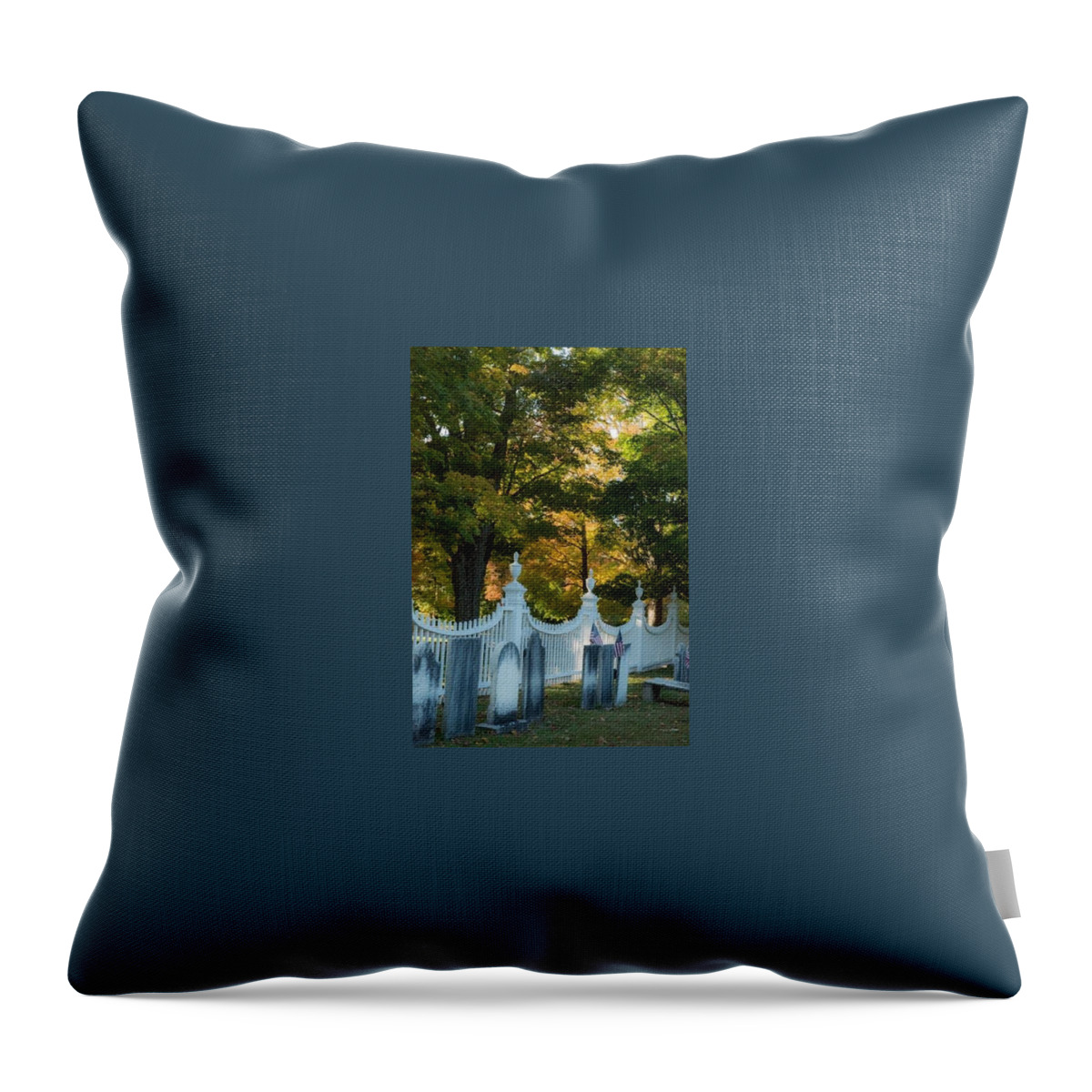 Cemetery Throw Pillow featuring the photograph Resting place by Patricia Dennis