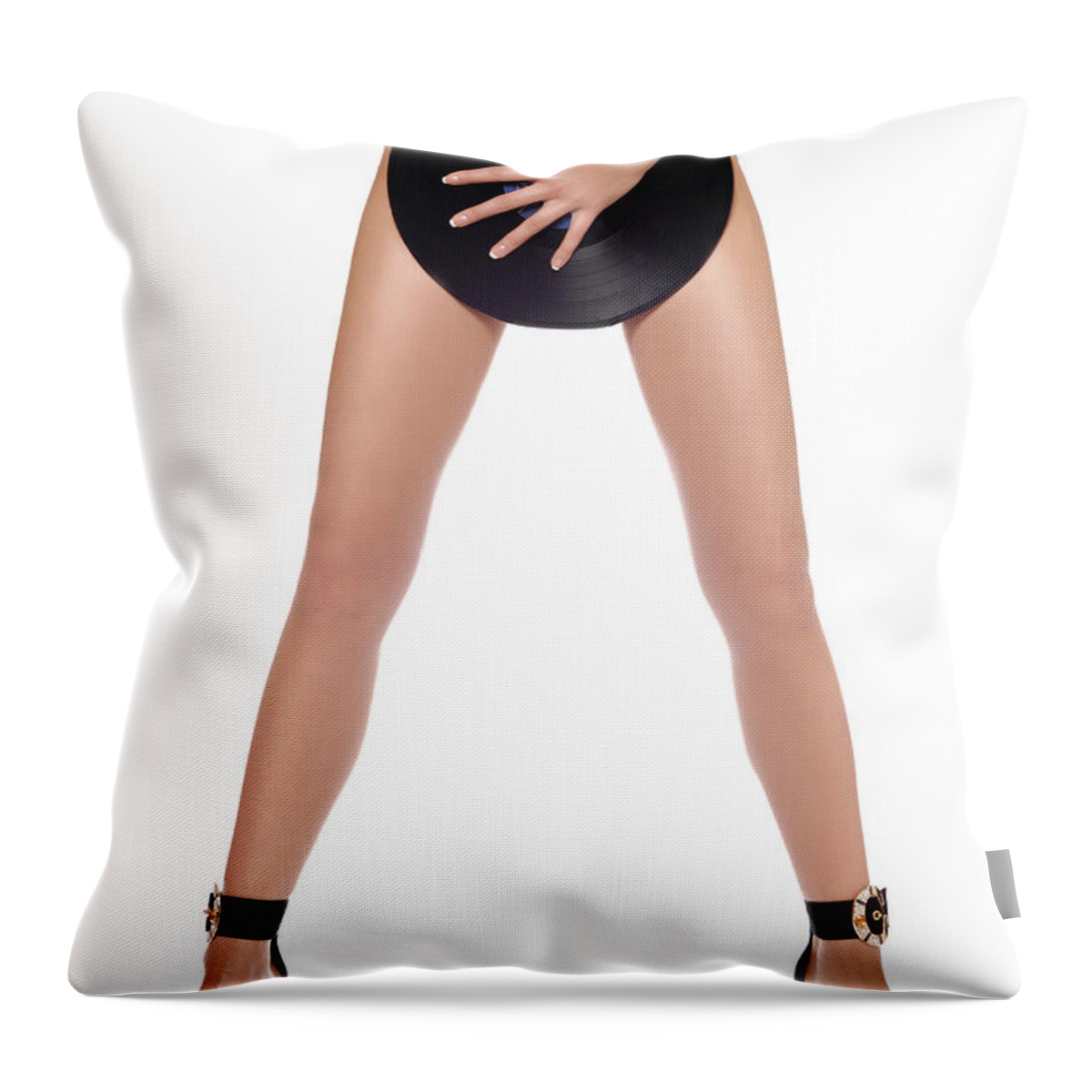 Woman Throw Pillow featuring the photograph Retro Fashion by Maxim Images Exquisite Prints