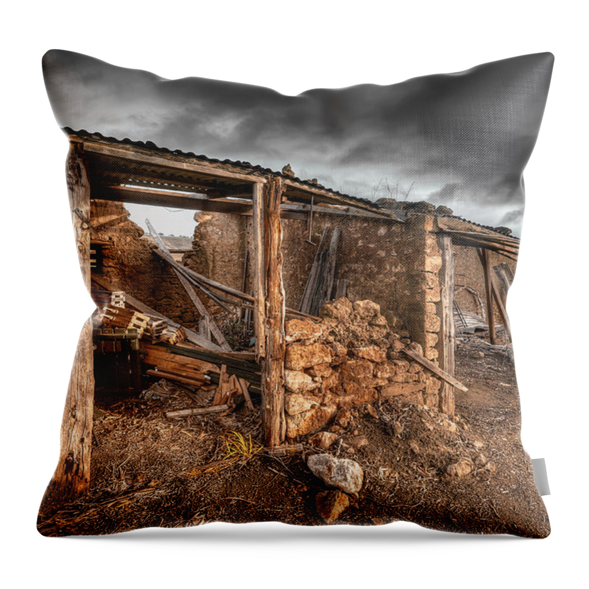 Farm Throw Pillow featuring the photograph Return to Earth by Wayne Sherriff