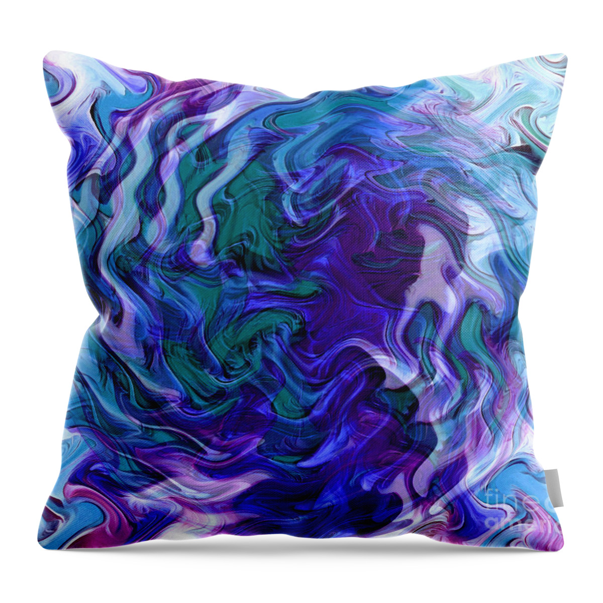 New Age Throw Pillow featuring the digital art Revival by Krissy Katsimbras