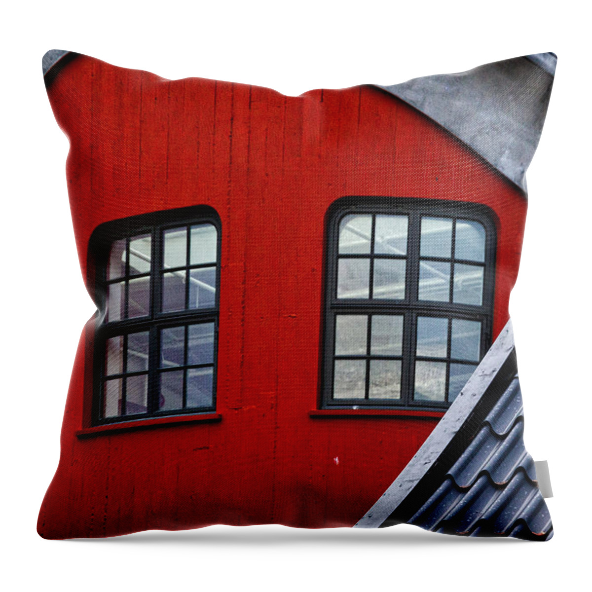 Reykjavik Throw Pillow featuring the photograph Reykjavik Architecture - Iceland by Stuart Litoff