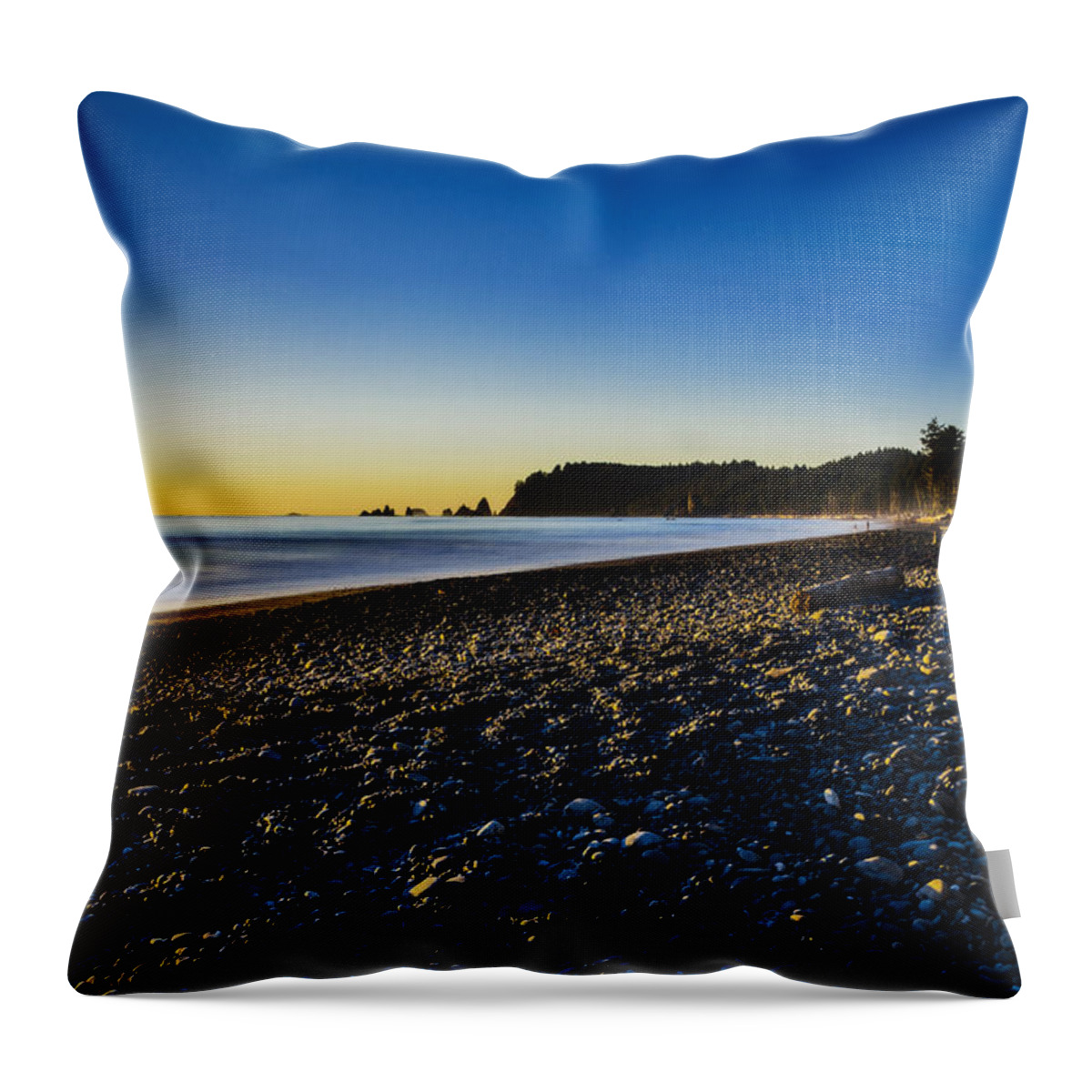 Scenery Throw Pillow featuring the photograph Rialto Beach Sunset by Pelo Blanco Photo