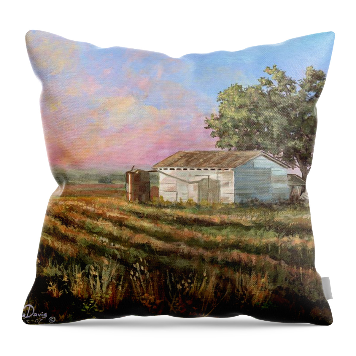 Texas Throw Pillow featuring the painting Rich Morning by Mona Davis