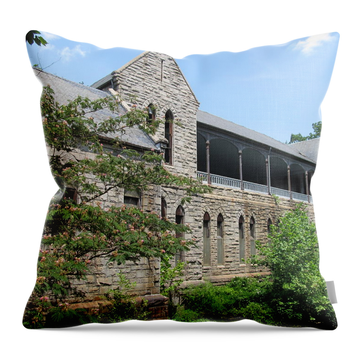 Pump Throw Pillow featuring the photograph Richmond Virginia Pump House by Digital Art Cafe
