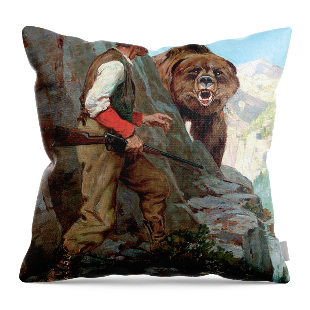Outdoor Throw Pillow featuring the painting Right Of Way by Winfield Galleries