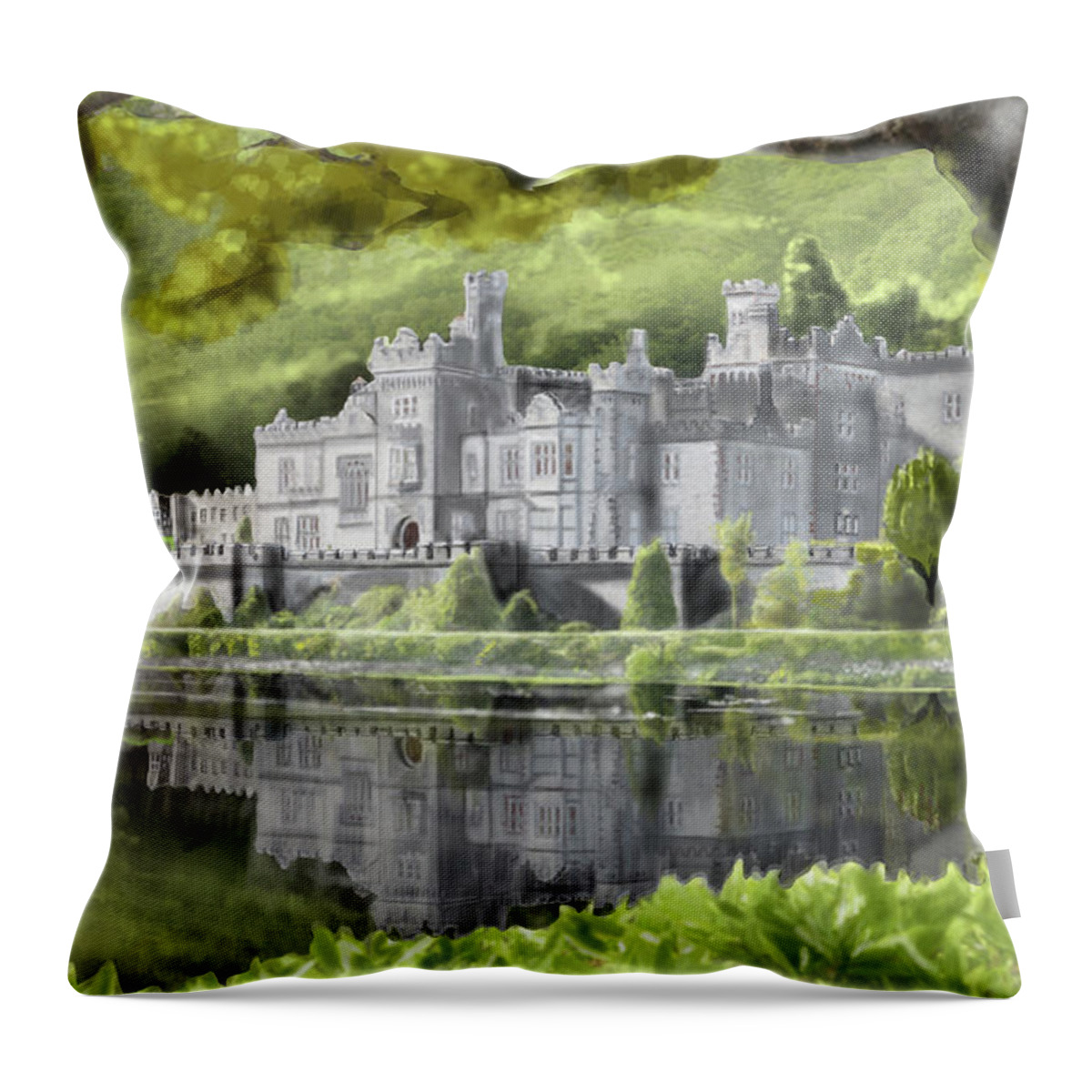 In County Kerry Throw Pillow featuring the digital art Ring of Kerry by Rob Hartman