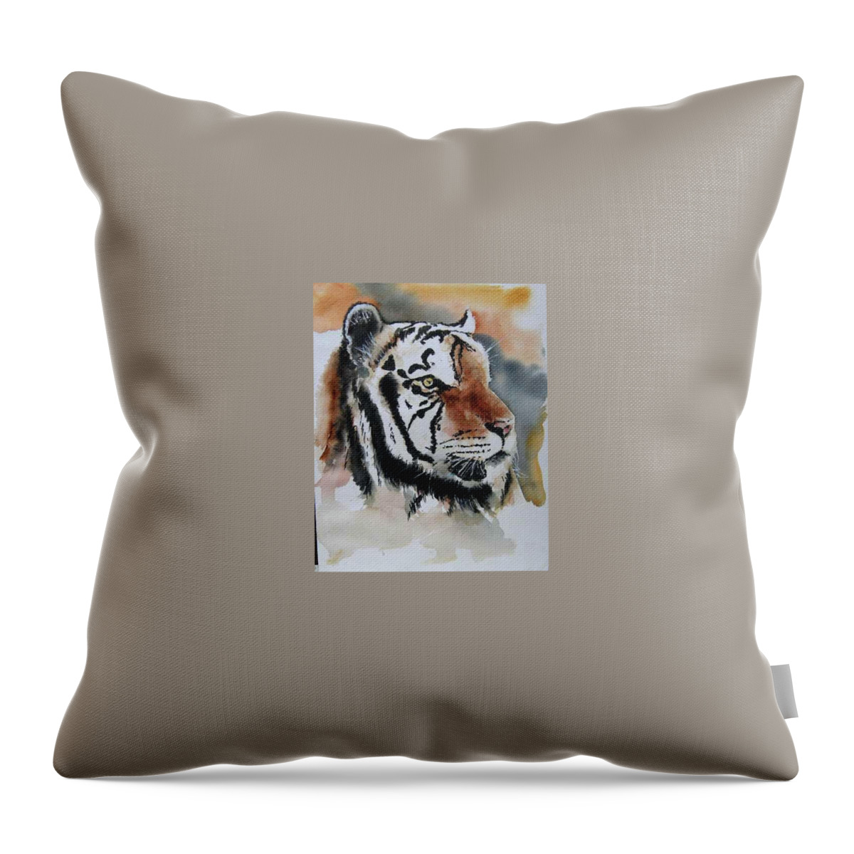  Throw Pillow featuring the painting RIP Mike by Bobby Walters